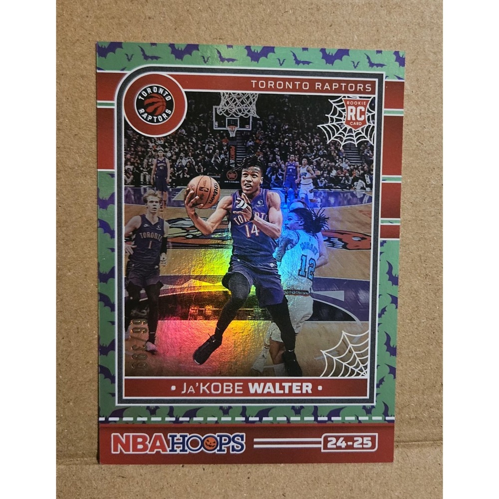 2024-25 Haunted Hoops Holo Candy /99 Ja'Kobe Walter Rc Raptors
